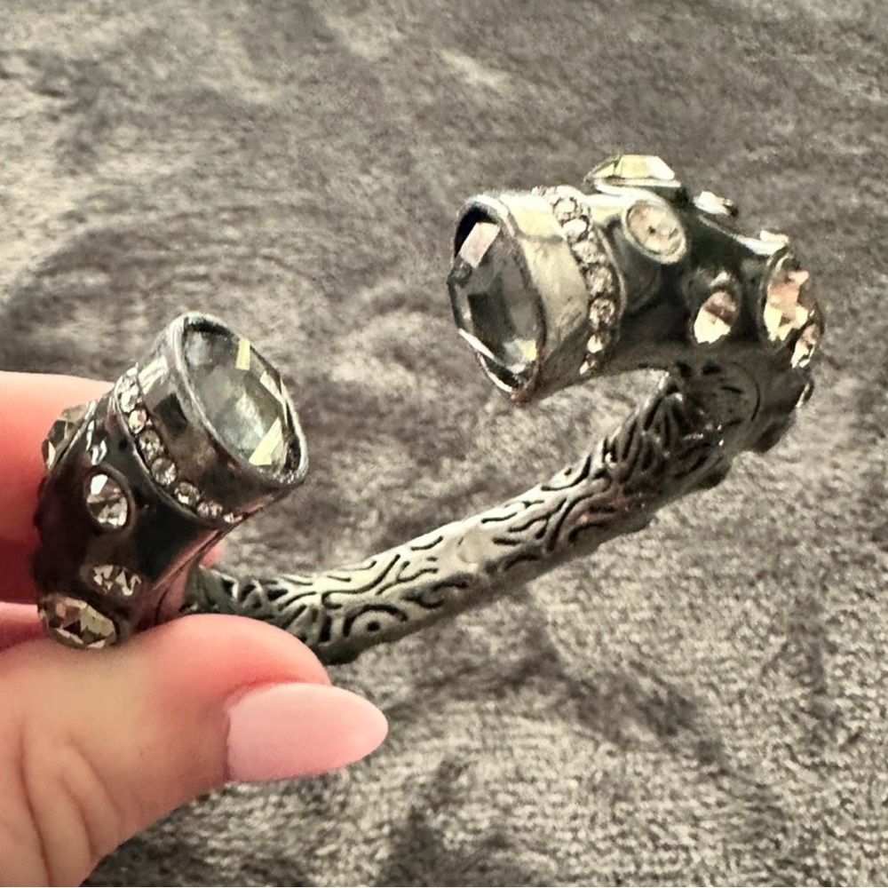 Elegant Silver Crystal Bracelet